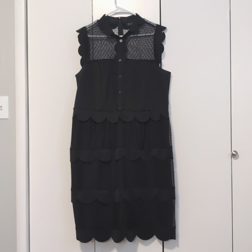 Black Scalloped Dress